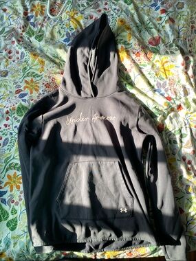 Under Armour Black Pullover Hoodie with Script Logo